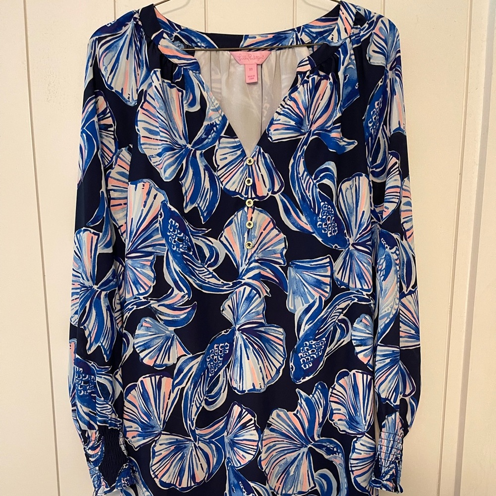 Lilly Pulitzer seashell navy dress.